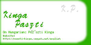 kinga paszti business card